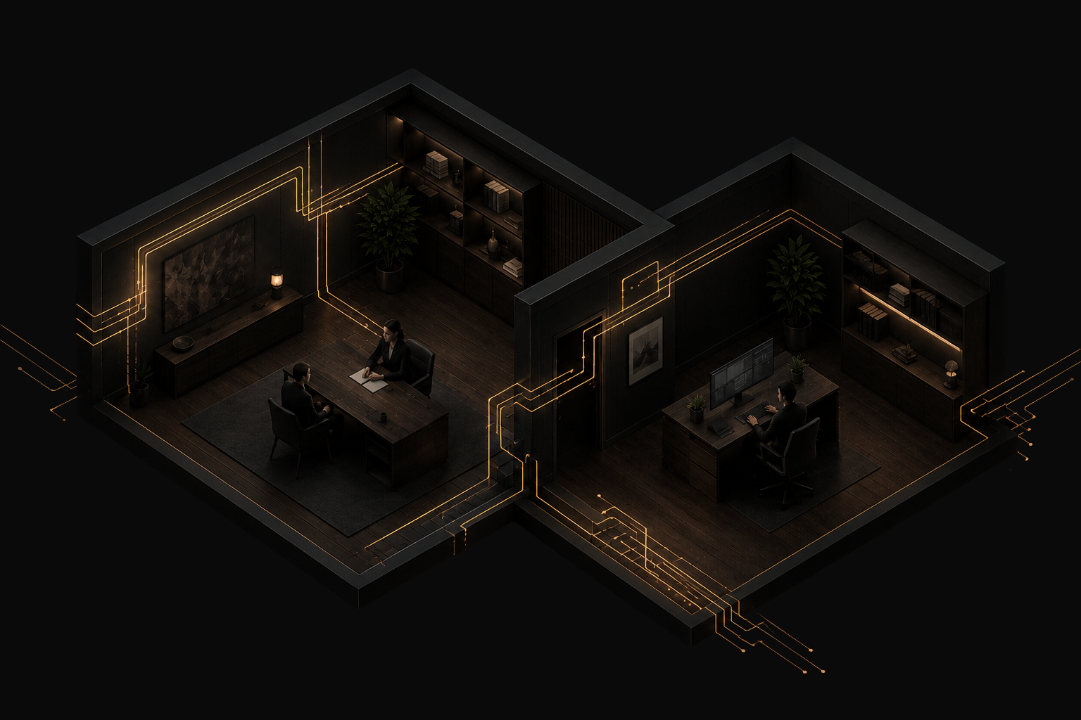 isometric business workflow illustration